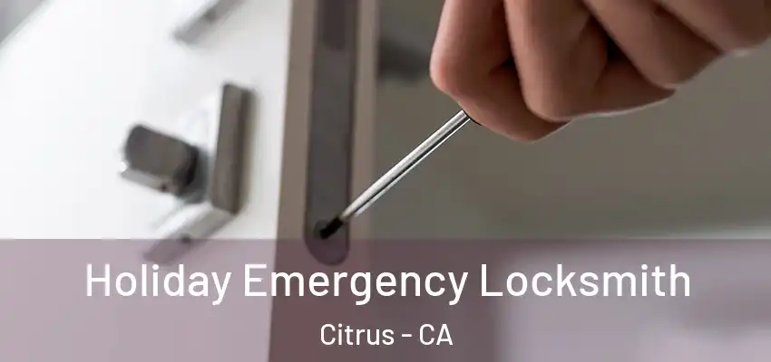  Holiday Emergency Locksmith Citrus - CA